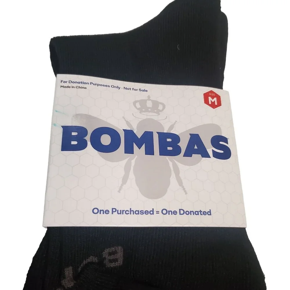 Bombas Socks womens medium 8-10.5/Mens 6-9 shoe zs calf stay up solid Cushion